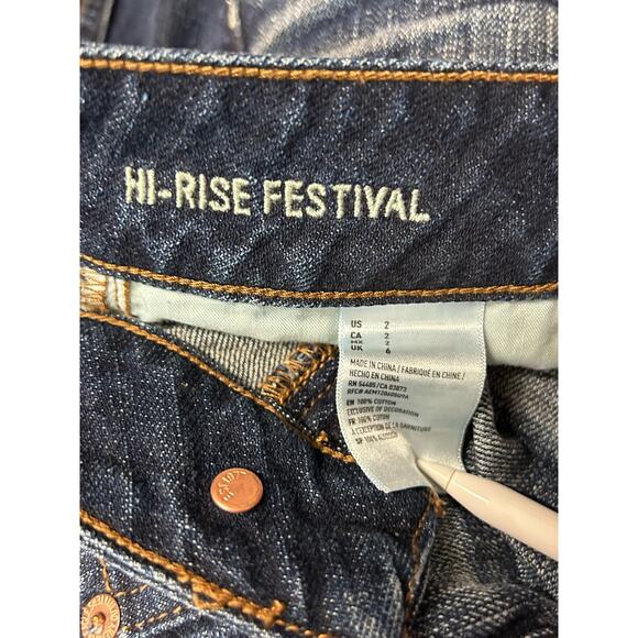 American Eagle‎ Outfitters Hi Rise Festival Shorts SIze 2 Cuttoff Shorts - Picture 3 of 8